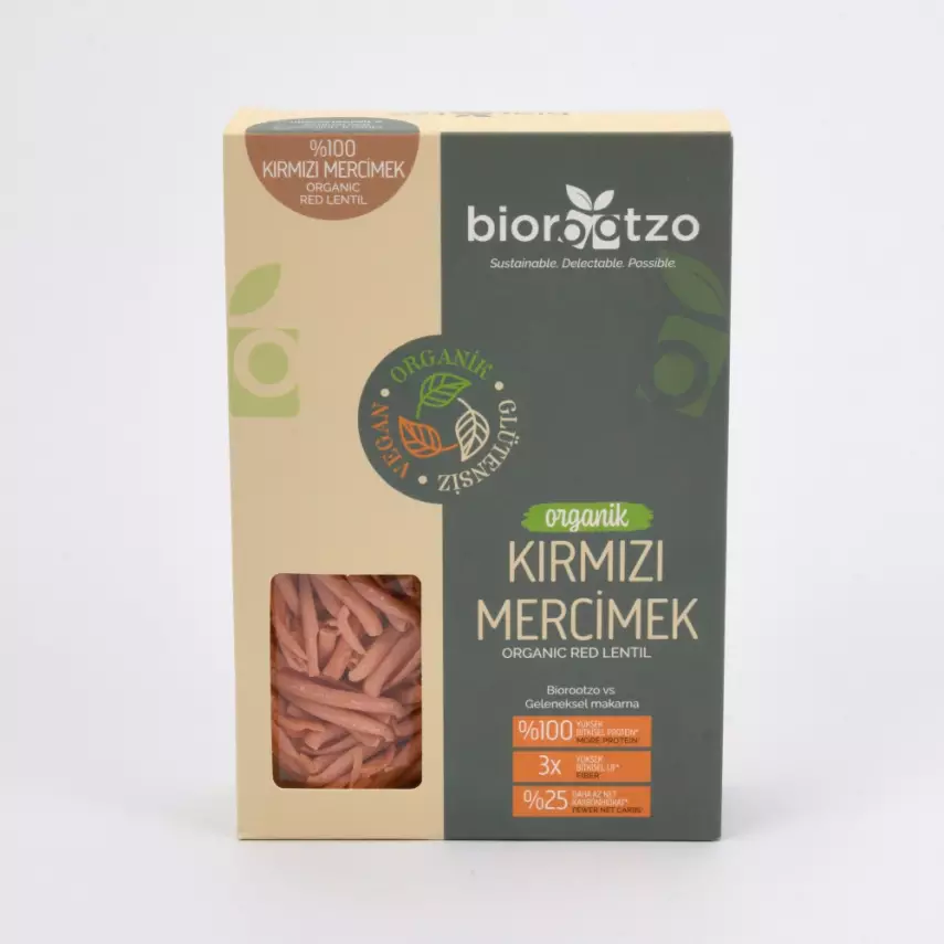 Biorootzo Artizan Kırmızı Mercimek Unlu Makarna Casarecce Glütensiz Vegan (200 gr) - 2