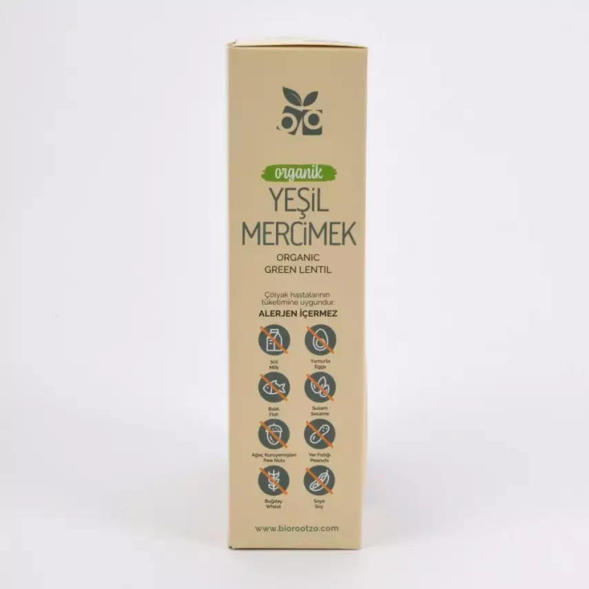 Biorootzo Artizan Makarna Bronz Kalıp Glütensiz ve Vegan Yeşil Mercimek Makarnası 200 g - 2