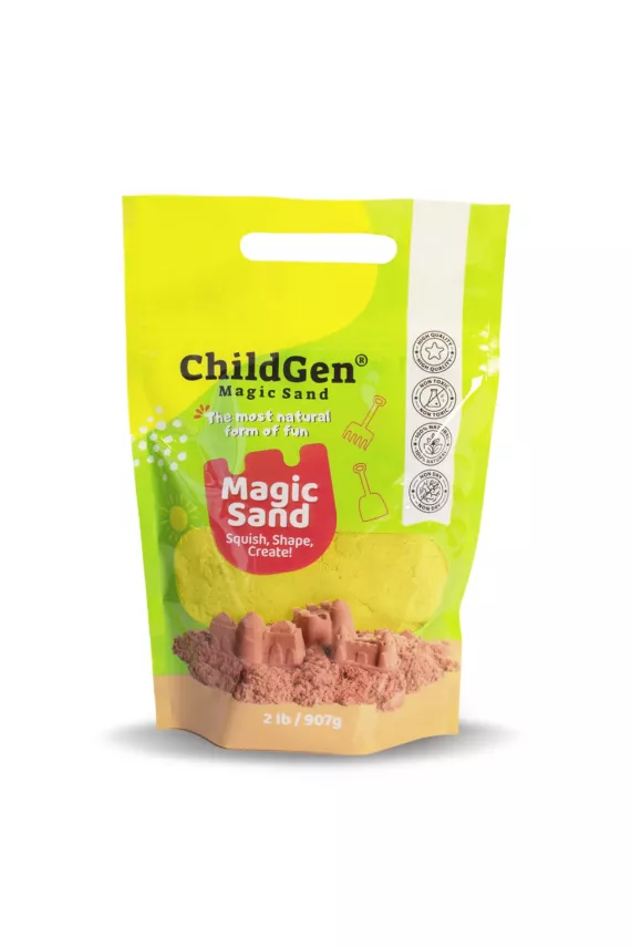 ChildGen Doğal Kinetik Kum Sarı (907gr) Refill Paket - 1