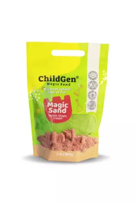 ChildGen Doğal Kinetik Kum Yeşil (907gr) Refill Paket