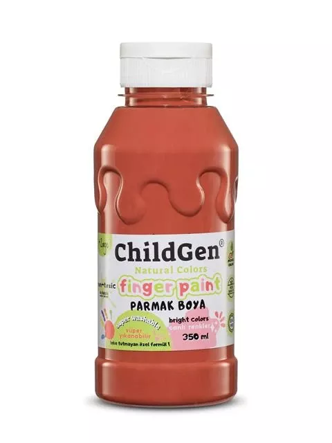 ChildGen Süper Yıkanabilir Parmak Boyası Kahverengi (350 ml) - 1