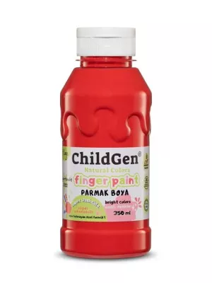 ChildGen Süper Yıkanabilir Parmak Boyası Kırmızı (350 ml)