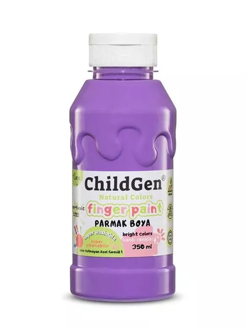 ChildGen Süper Yıkanabilir Parmak Boyası Mor (350 ml) - 1