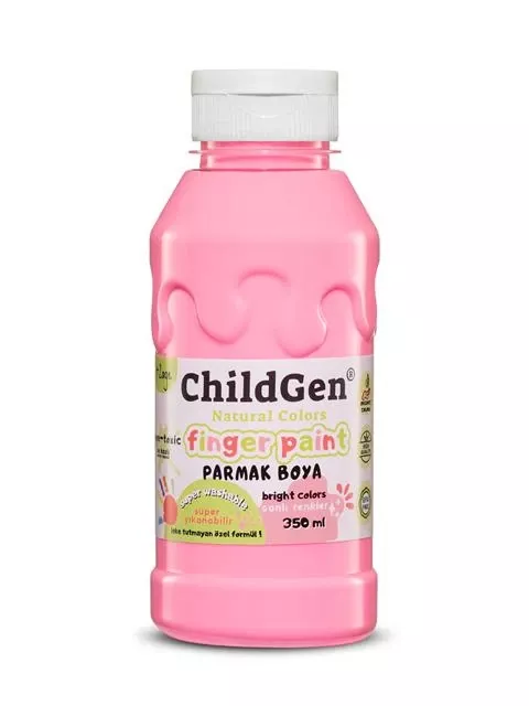 ChildGen Süper Yıkanabilir Parmak Boyası Pembe (350 ml) - 1