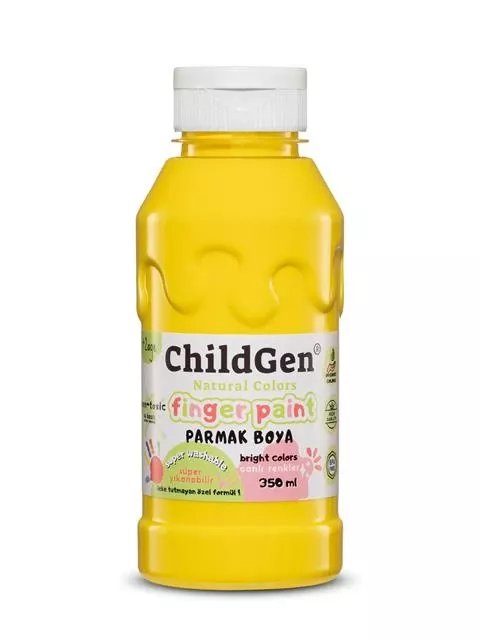 ChildGen Süper Yıkanabilir Parmak Boyası Sarı (350 ml) - 1