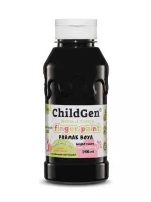 ChildGen Süper Yıkanabilir Parmak Boyası Siyah (350 ml)