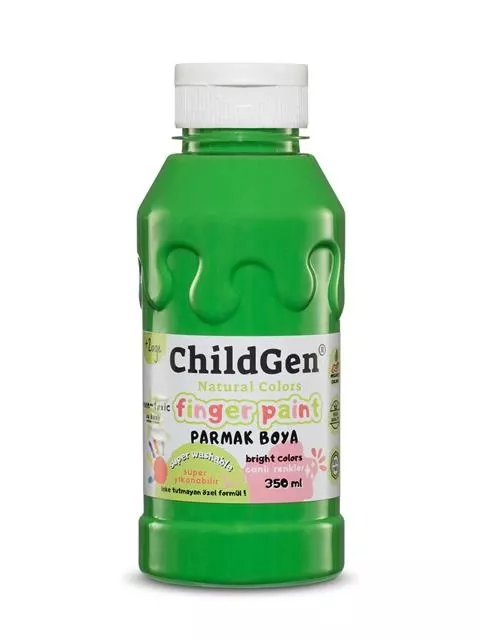 ChildGen Süper Yıkanabilir Parmak Boyası Yeşil (350 ml) - 1