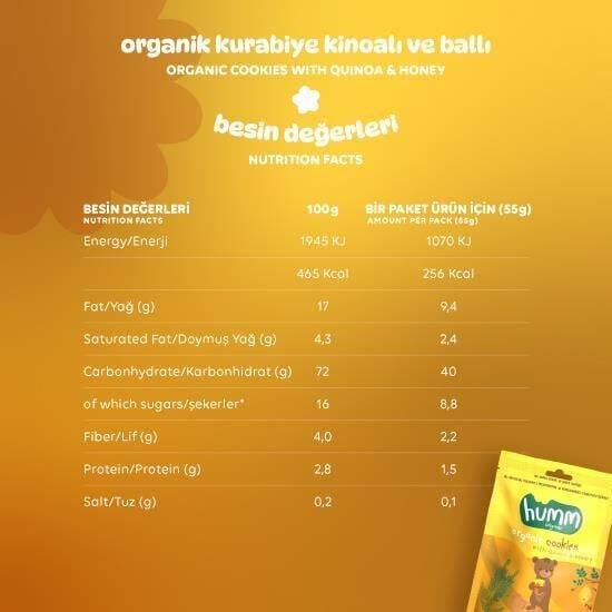 Humm Organik Ballı ve Kinoalı Kurabiye 6'lı Set - 4