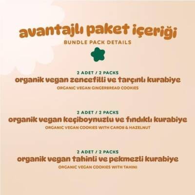 Humm Organik Kurabiye 6'lı Set (Keçiboynuzlu ve Fındıklı & Zencefilli ve Tarçınlı & Tahinli ve Pekmezli) - 3