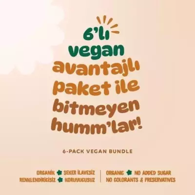 Humm Organik Kurabiye 6'lı Set (Portakallı & Çilekli) (1)