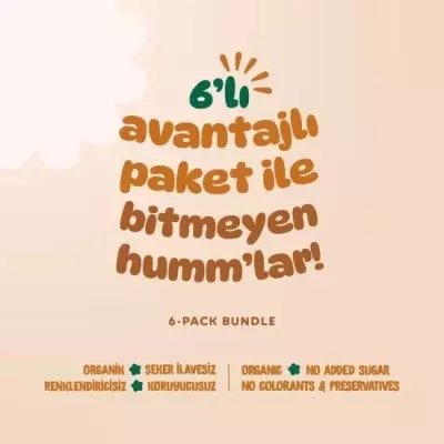 Humm Organik Kurabiye 6'lı Set (Tahinli ve Pekmezli & Zencefilli ve Tarçınlı & Portakallı & Keçiboynuzlu ve Fındıklı & Ballı ve Kinoalı & Çilekli) (1)