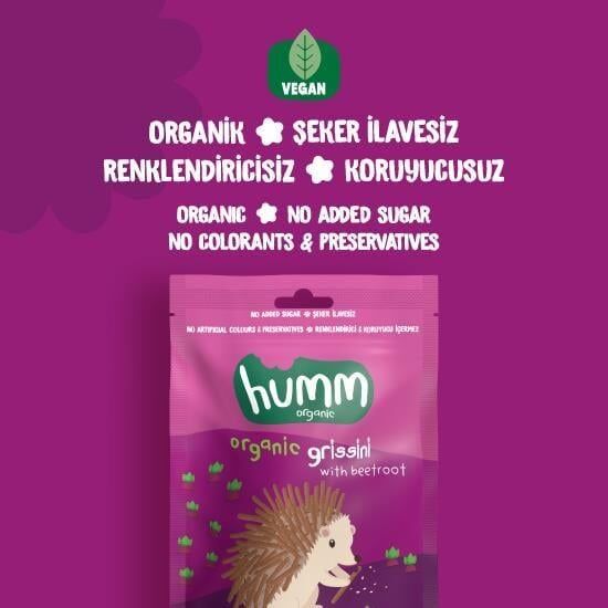 Humm Organik Pancarlı Grissini  Vegan (55 gr) - 3