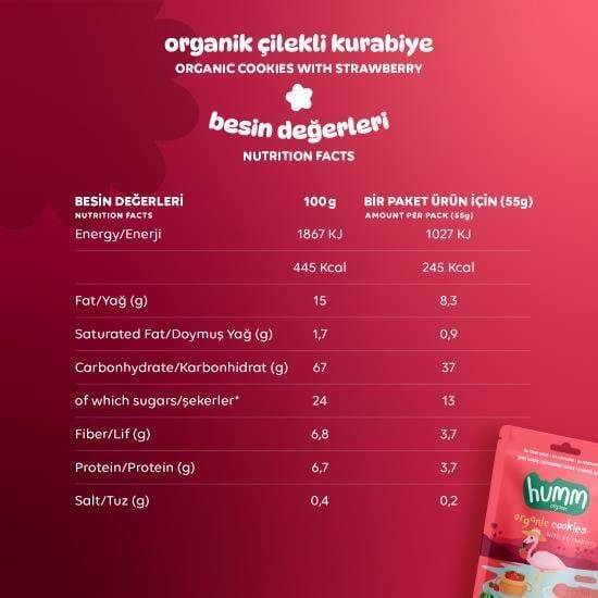 Humm Organik Çilekli Kurabiye 12'li Set - 3