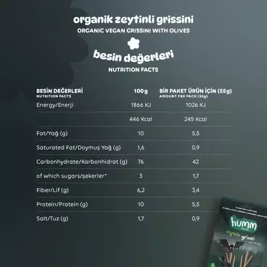 Humm Organik Zeytinli Grissini 6'lı Set - 4