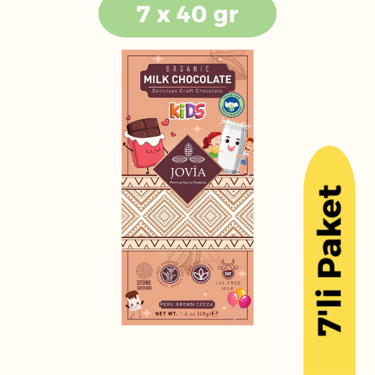 Jovia Organik Sütlü Çikolata (Çocuk) 7'li Set - 1