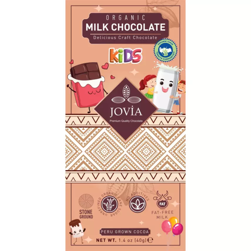 Jovia Organik Sütlü Çikolata (Çocuk) 40 gr - 1