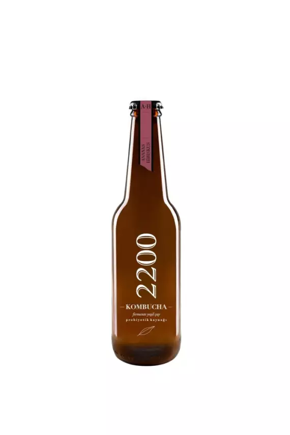 Kombucha 2200 Ananas Hibiskus Fermente Yeşil Çay (330 ml) - 1
