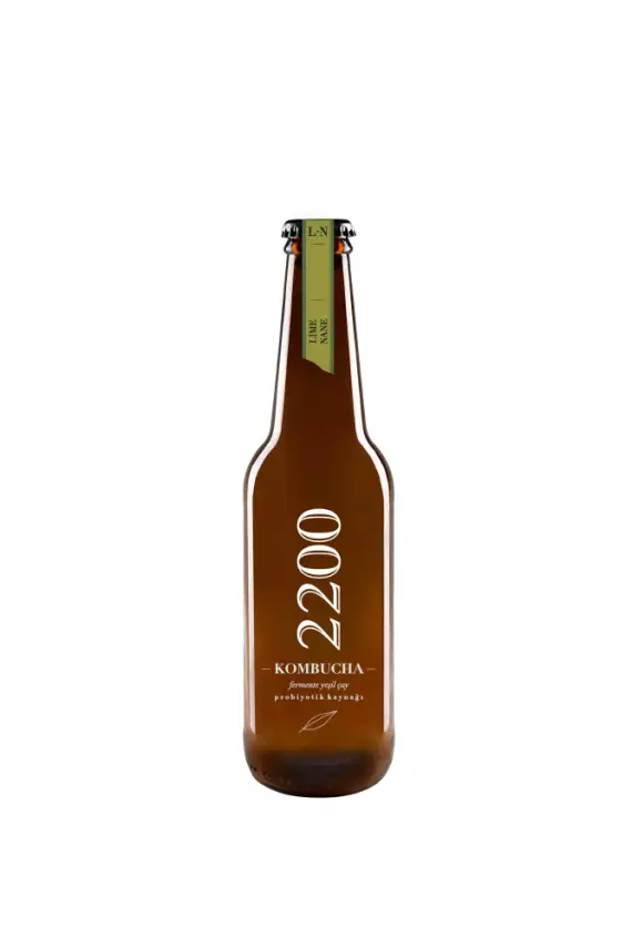Kombucha 2200 Lime Nane Fermente Yeşil Çay (330 ml) - 1