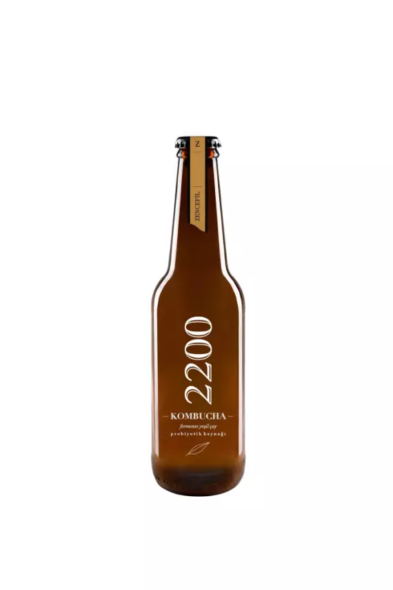 Kombucha 2200 Zencefil Fermente Yeşil Çay (330 ml) - 1
