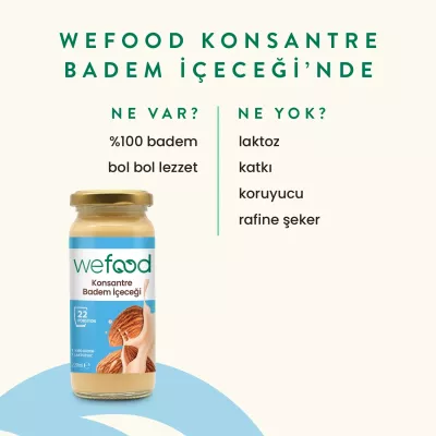 Wefood Konsantre Badem İçeceği (%100 Badem) 240 gr - 4