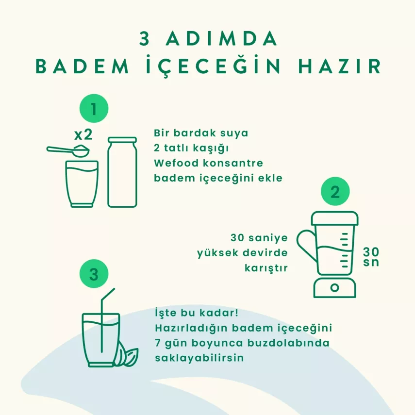 Wefood Konsantre Badem İçeceği (%100 Badem) 240 gr - 5
