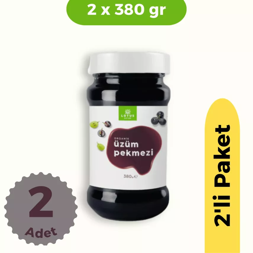 Lotus Natura Organik Üzüm Pekmezi (380 gr) 2'li Set - 1