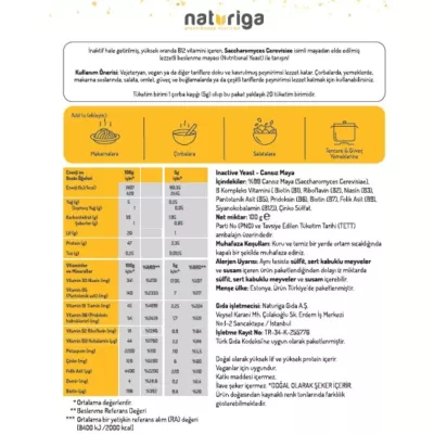 Naturiga Besin Mayası (Nutritional Yeast) 100 gr - 6
