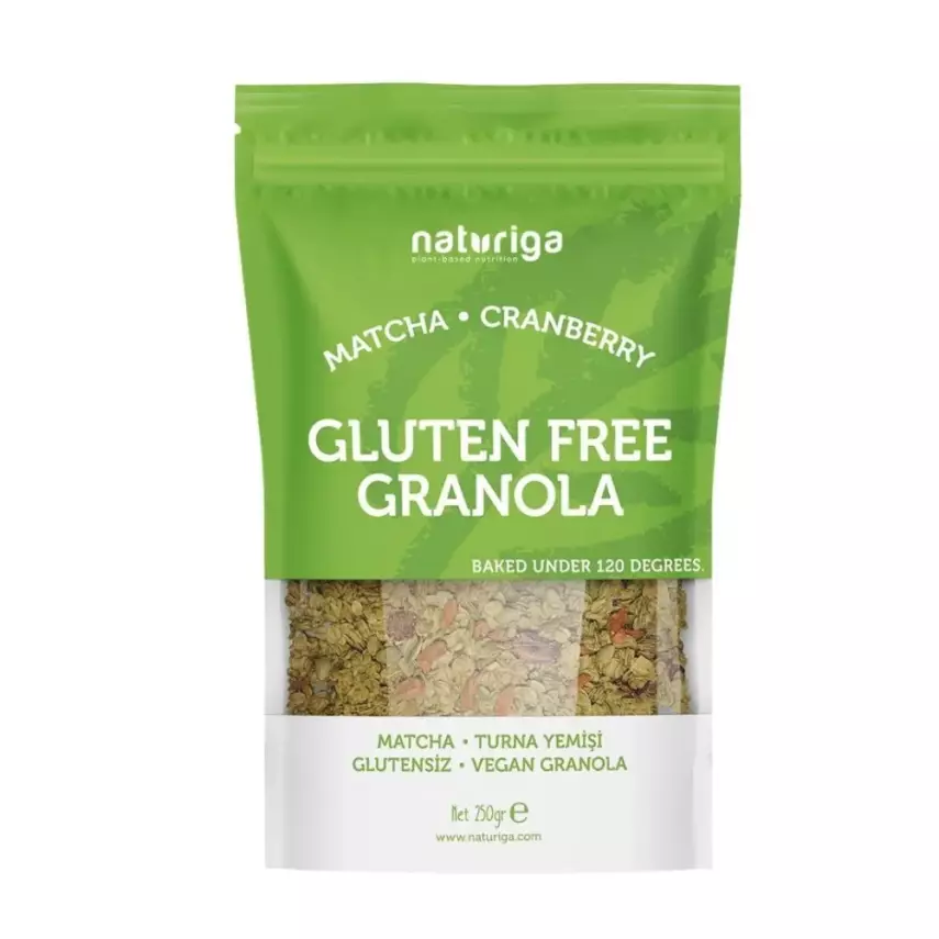 Naturiga Glutensiz Matcha & Cranberry Granola (250 gr) - 1