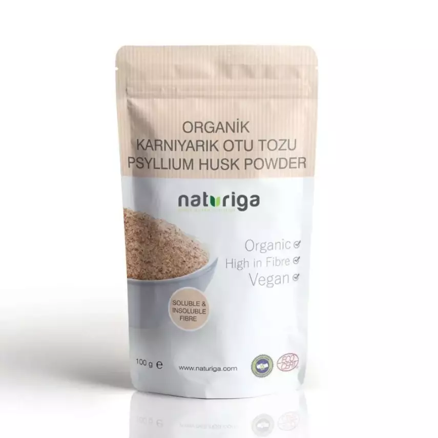 Naturiga Organik Karnıyarık Otu Tohumu Tozu (Psyllium Husk) 100 gr - 1
