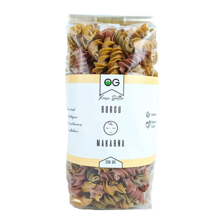 OG Natural Keçi Sütlü Sebzeli Burgu Makarna +8 Ay (250 gr) - 1