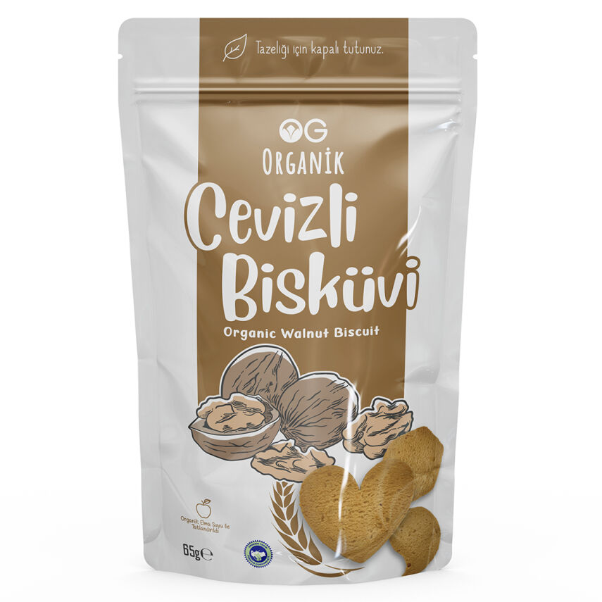OG Natural Organik Cevizli Bisküvi (65 gr) - 1