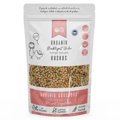 OG Natural Organik Karışık Sebzeli Bakliyat Unlu Bebek Kuskus +8 Ay (250 gr)