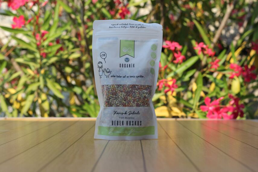 OG Natural Organik Karışık Sebzeli Tam Buğday Bebek Kuskus +8 Ay (250 gr) - 1