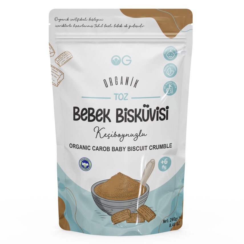 OG Natural Organik Keçiboynuzlu Bebek Bisküvisi (150 gr) ve Organik Keçiboynuzlu Toz Bebek Bisküvisi (240 gr) +6 Ay 2'li Set - 3