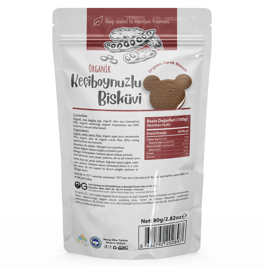 OG Natural Organik Keçiboynuzlu Bisküvi (80 gr) - 2