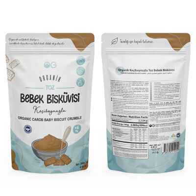 OG Natural Organik Keçiboynuzlu Toz Bebek Bisküvisi +6 Ay (240 gr) - 3
