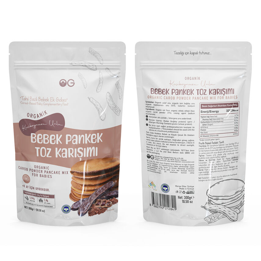 OG Natural Organik Keçiboynuzu Unlu Bebek Pankek Toz Karışımı +8 Ay (300 gr) - 3