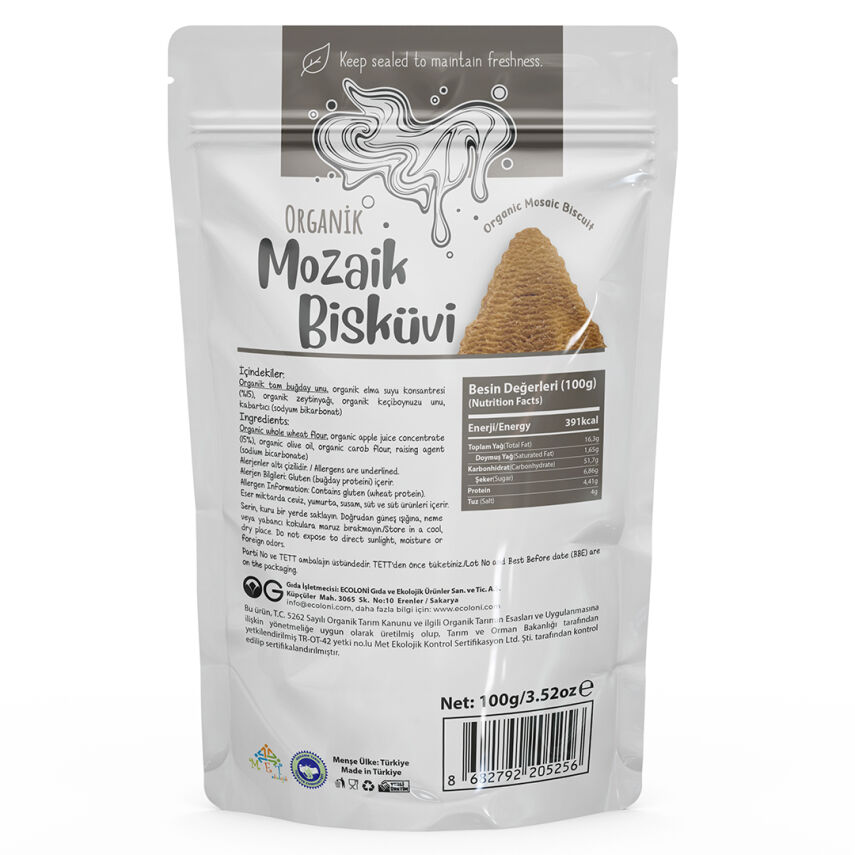 OG Natural Organik Mozaik Bisküvi (100 gr) - 2