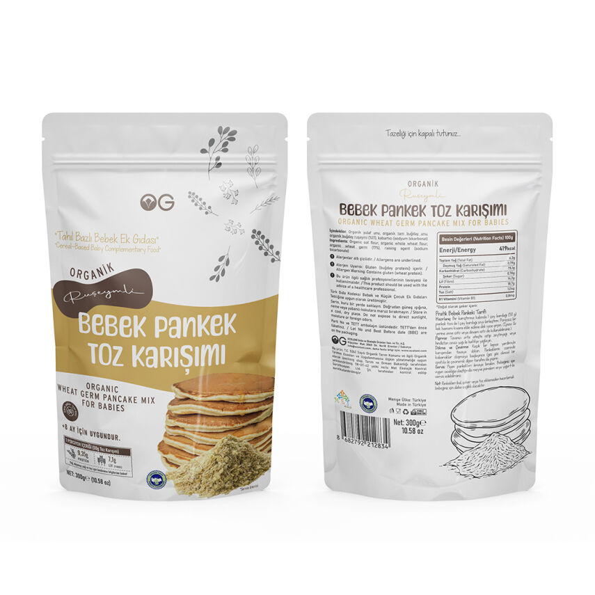 OG Natural Organik Ruşeymli Bebek Pankek Toz Karışımı +8 Ay (300 gr) - 3