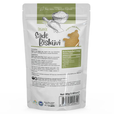 OG Natural Organik Sade Bisküvi (80 gr) (1)