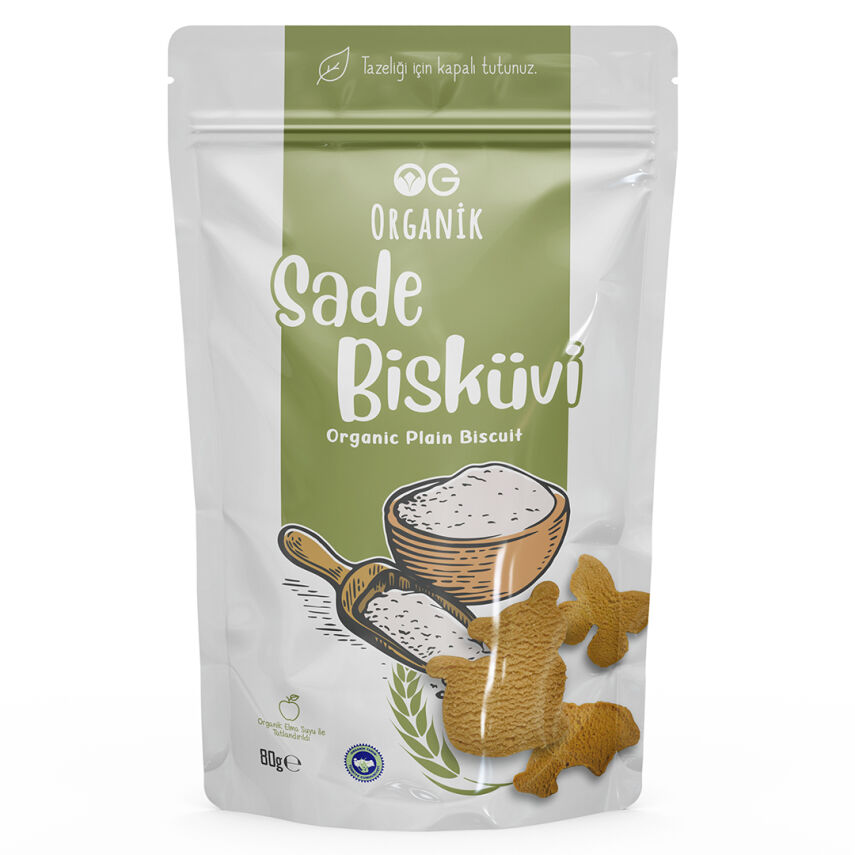 OG Natural Organik Sade Bisküvi (80 gr) - 1