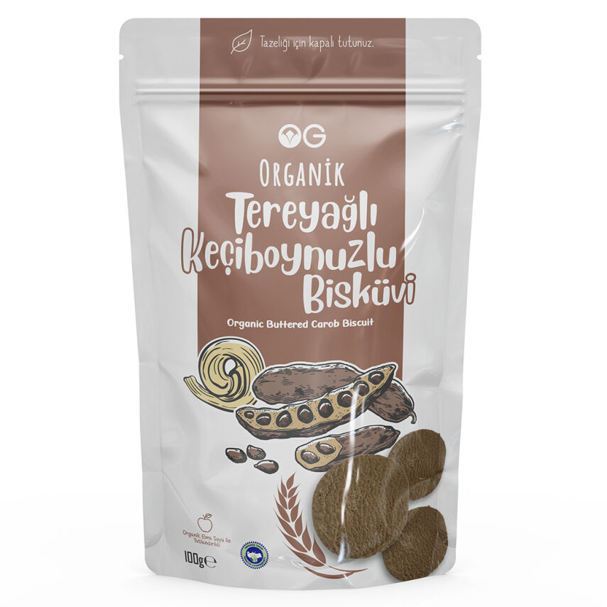 OG Natural Organik Tereyağlı Keçiboynuzlu Bisküvi (100 gr) - 1