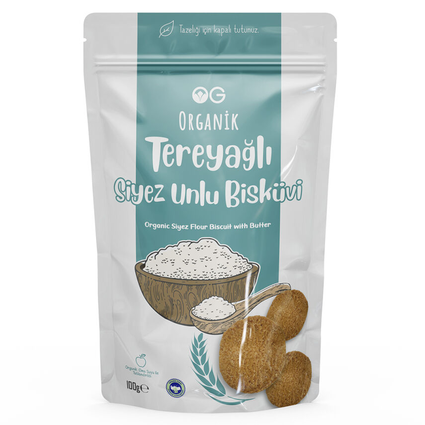 OG Natural Organik Tereyağlı Siyez Unlu Bisküvi (100 gr) - 1