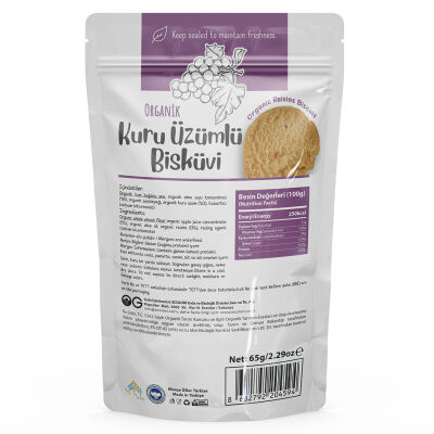 OG Natural Organik Üzümlü Bisküvi (65 gr) (1)