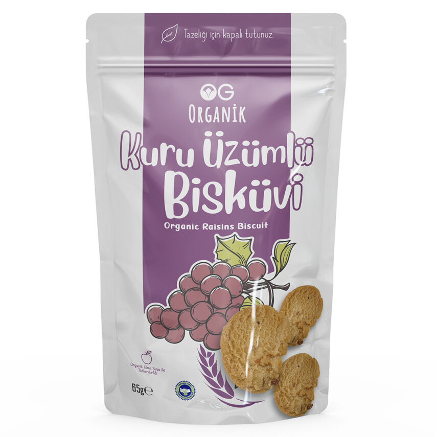 OG Natural Organik Üzümlü Bisküvi (65 gr) - 1