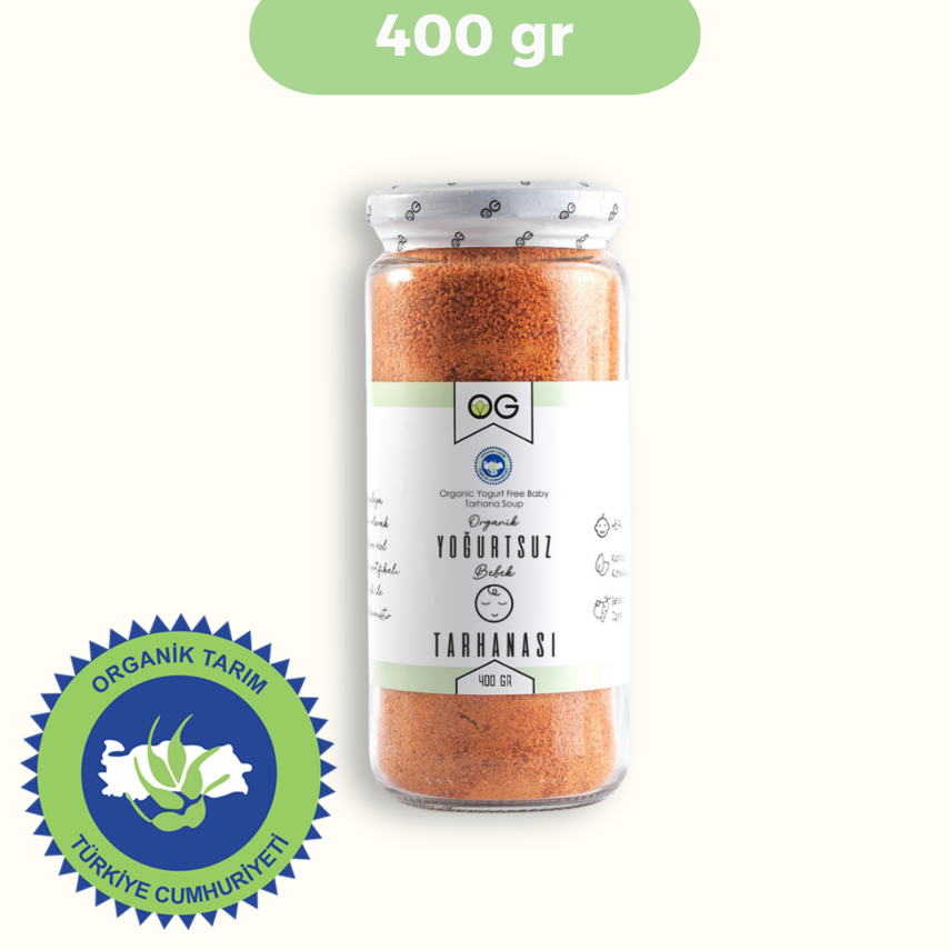 OG Natural Organik Yoğurtsuz Bebek Tarhanası +6 Ay (400 gr) - 1