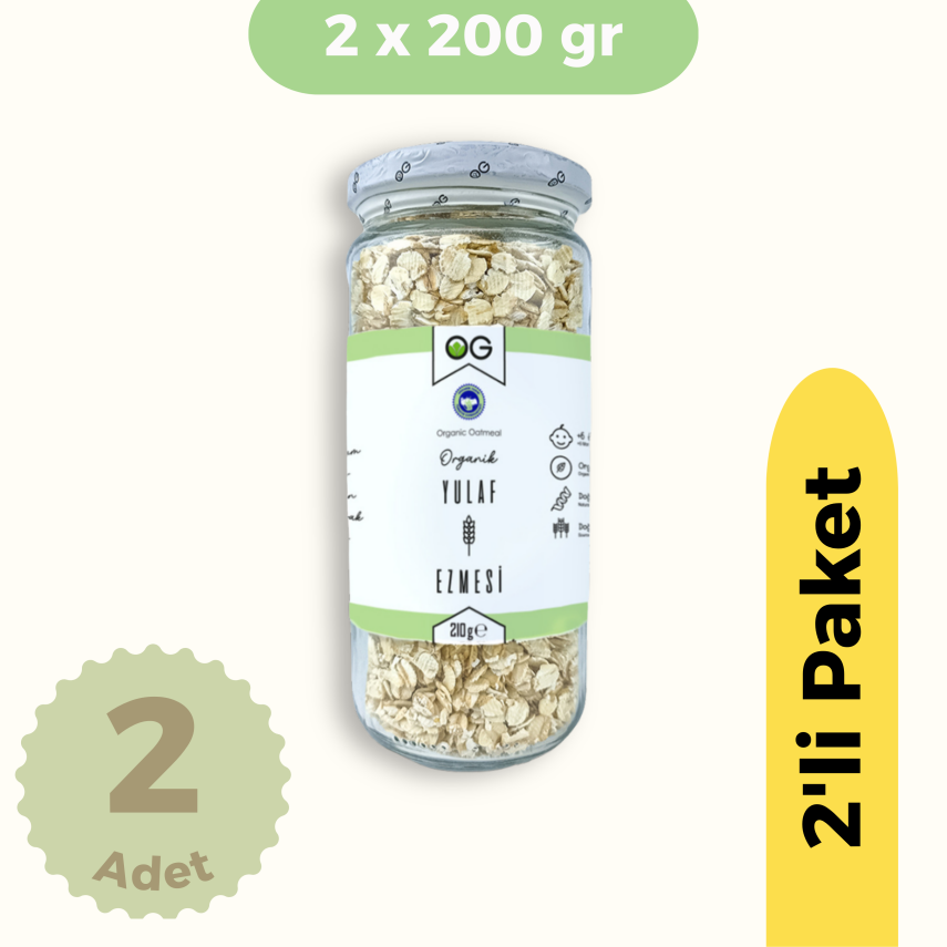 OG Natural Organik Yulaf Ezmesi 2'li Set +6 Ay (210 gr) - 1