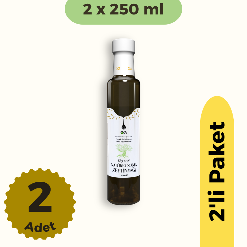 OG Natural Organik Zeytinyağı (Bebeklere Uygun) 250 ml 2'li Set - 1