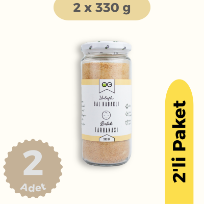 OG Natural Yulaflı Bal Kabaklı Bebek Tarhanası +6 Ay (330 gr) 2'li Set