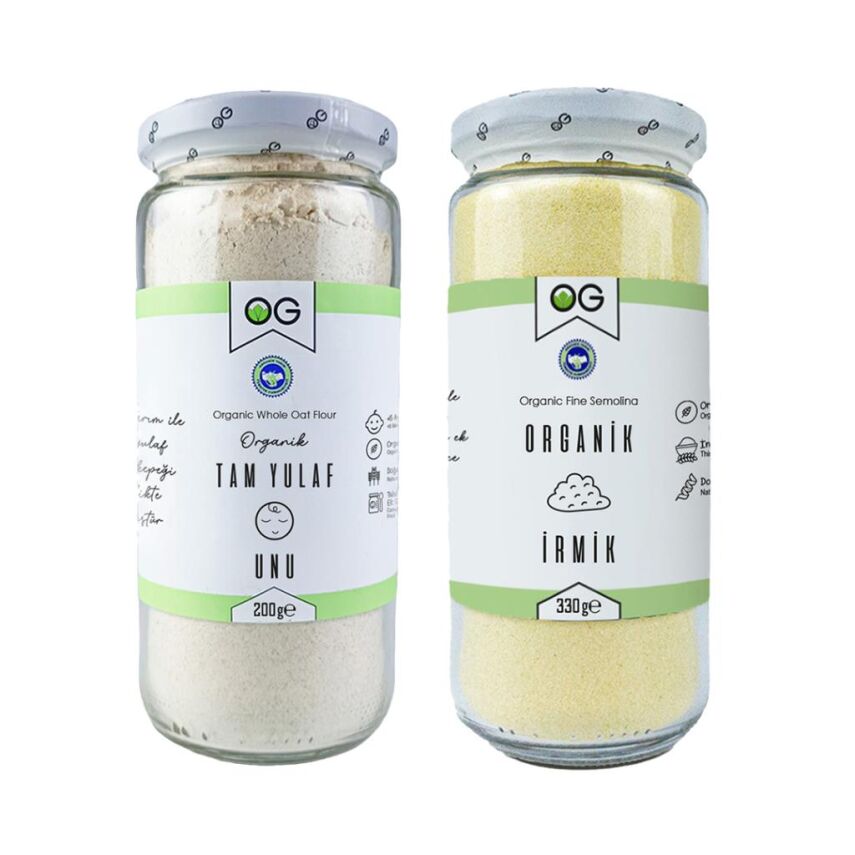 OG Natural Organik İrmik (330 gr) ve Organik Tam Yulaf Unu (200 gr) 2'li Set - 2